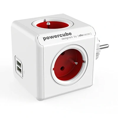 Afbeelding van Allocacoc PowerCube Original USB Rood (FR)