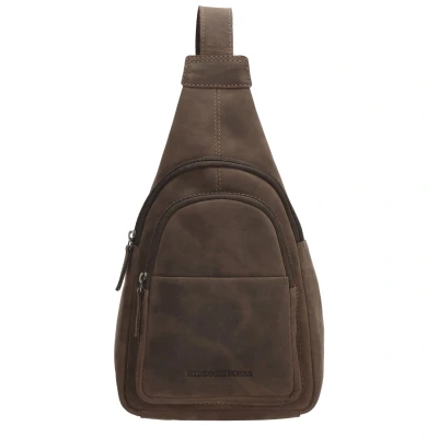 Afbeelding van Hide &amp; Stitches Idaho schoudertas Rugzak Donker Bruin