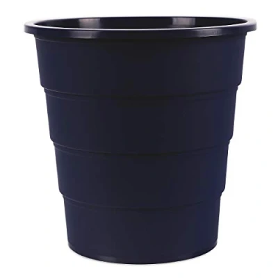 Afbeelding van Office Products 19054621 03 prullenbak 16 liter kunststof ontwerp afvalbak rond voor kantoor keuken; 1 stuk kleur: nachtblauw elegant en praktisch stabiel / 30,8 x 31 cm