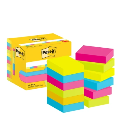 Afbeelding van Post it Notes Vitality, 100 Vel, Ft 38 X 51 Mm, Pak Van 12 Blokken Memoblok