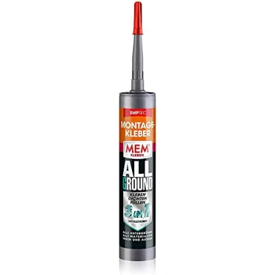 Afbeelding van MEM Montagelijm all ground 3 in 1, om te lijmen, dicht en vullen, metaalverf, water uv bestendig, overschilderbaar, voor bijna alle ondergronden, oplosmiddelvrij, 305 g patroon