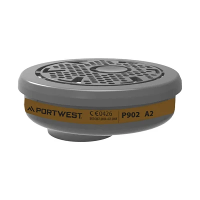 Afbeelding van Portwest P902 A2 Gasfilter met Bayonetbevestiging, Zwart