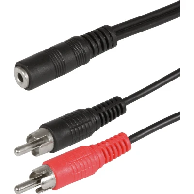 Afbeelding van Scanpart Verloopkabel 3.5S(F) 2Tulp(M) 0.2M