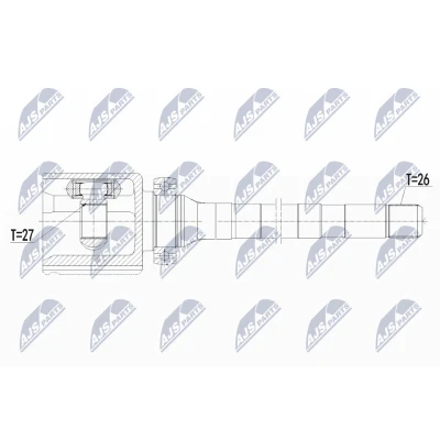 Afbeelding van Homokineet reparatie set, aandrijfas NTY NPW FR 108