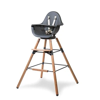 Afbeelding van Evolu Extra Set Lange Poten + Voetsteun Hout Naturel Antraciet