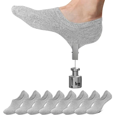 Afbeelding van Falechay Sneakersokken Voor Dames 8 Paar No Show Sokken Onzichtbare Herren Korte Silicone Antislip Grijs 35 38