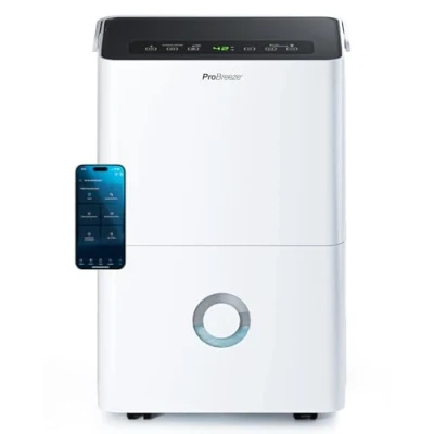 Afbeelding van Pro Breeze Luchtontvochtiger met Smart App 30 Liter per Dag Dehumidifier, Wifi, 4 Watertank, incl Afvoerslang, 24 Uurstimer, Kinderslot Mobiele Schimmelverwijderaar en Ontvochtiger