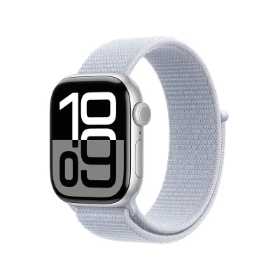 Afbeelding van Apple Watch Series 10 GPs 42mm Blue Cloud Sport Loop Smartwatch Silver