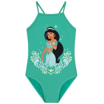 Afbeelding van Disney Meisjes Badpak, Prinses Jasmine Zwempak, Aladdin Kinderbadpak, Groen 116