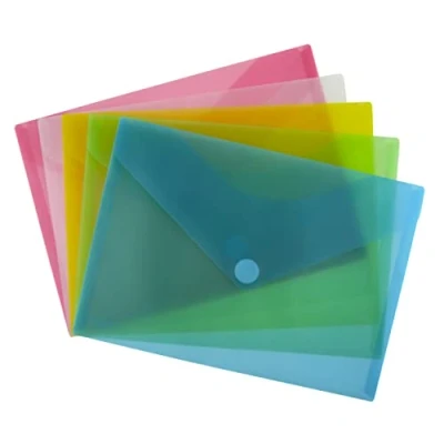 Afbeelding van Ordner met klittenbandsluiting, A4+/Folio, REF 901, klassieke doorschijnende kleuren soft touch oppervlak van Office Box (Surtido)