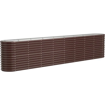 Afbeelding van Plantenbak 332x40x68 cm gepoedercoat staal bruin