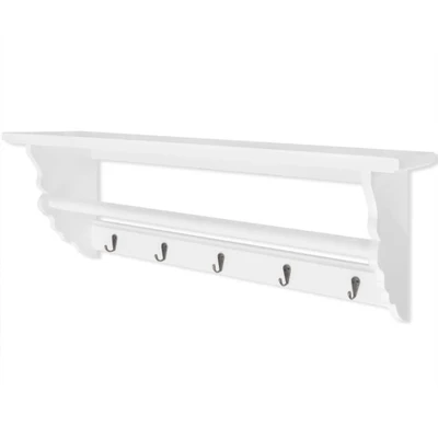 Afbeelding van Kapstok barokstijl MDF wit