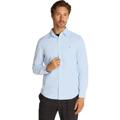 Afbeelding van Tommy Hilfiger Overhemd blauw, Effen