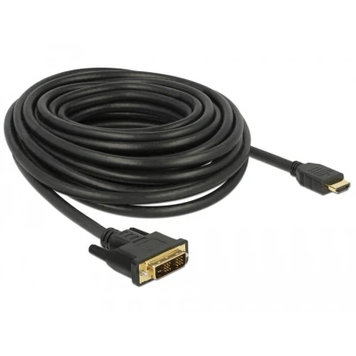 Afbeelding van Delock Kabel DVI 18+1 mannelijk &gt; HDMI A 10 m zwart