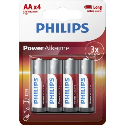 Afbeelding van Philips AA Power Alkaline Batterijen 4 stuks