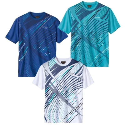 Afbeelding van Atlas for Men Set van 3 T shirts Running Heren Verkrijgbaar in grote maten XXL