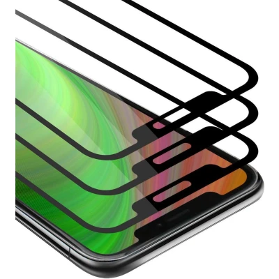 Afbeelding van Cadorabo 3x Screenprotector geschikt voor Apple iPhone 12 MINI Volledig scherm pantserfolie Beschermfolie in TRANSPARANT met ZWART Getemperd (Tempered) Display beschermend glas 9H hardheid 3D Touch