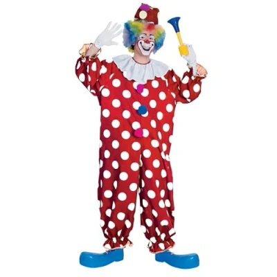 Afbeelding van Rubie&#039;s Officiële gestippelde clown fancy dress standaard