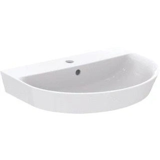 Afbeelding van Ideal standard connect air wastafel arc met 1 kraangat overloop 60x46cm wit e069401