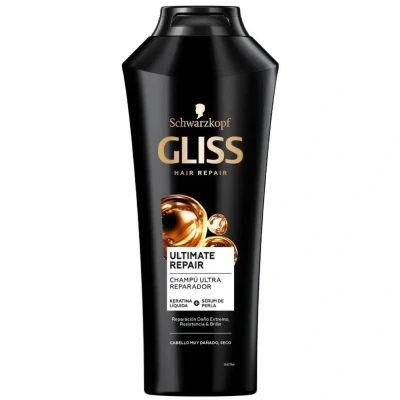 Afbeelding van 6x Gliss Kur Shampoo &quot;Ultimate Repair&quot; zeer beschadigd en droog haar 370ml