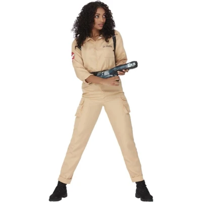 Afbeelding van Smiffy&#039;s Ghostbusters Kostuum Geen Spook Is Veilig Vrouw Wit / Beige Large Halloween Verkleedkleding