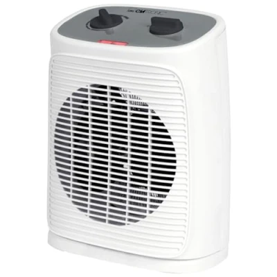 Afbeelding van Clatronic® HL3800 Verwarmingsventilator incl. ventilatorfunctie, elektrische verwarming met traploze regelbare thermostaat en 2 warmtestanden, oscillerende warmtestraler, verwarmingstoestel voor badkamer, keuken, garage