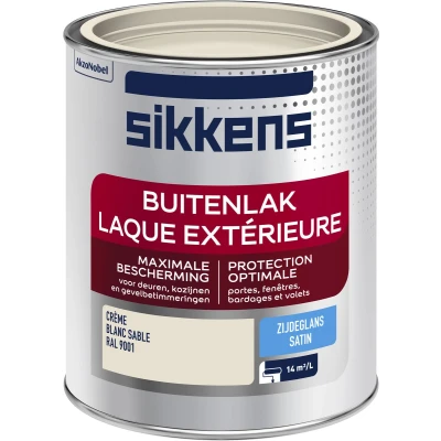 Afbeelding van sikkens buitenlak zijdeglans ral 9001 0.75 ltr