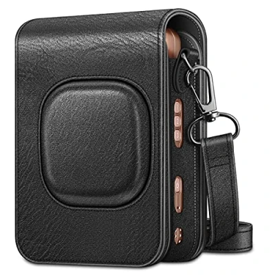 Afbeelding van Fintie Camera Case voor Fujifilm Instax Mini LiPlay Premium Vegan Lederen Beschermhoes met Afneembare Band, (B Zwart)