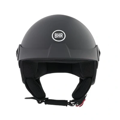 Afbeelding van BHR 833 peak jethelm mat zwart maat M brommer, scooter &amp; motor