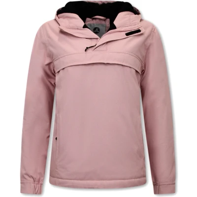 Afbeelding van Dames Anorak Jas Voor Over Het Hoofd Roze Maat XS