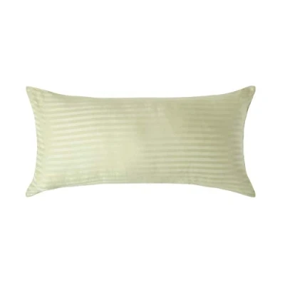 Afbeelding van Homescapes kussensloop 40 x 80 cm met satijnen strepen limoengroen, draaddichtheid 330