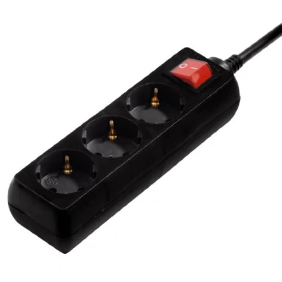 Afbeelding van Hama stekkerdoos 3 voudig (meervoudige met 1,4 m kabel, incl. tuimelschakelaar, verhoogde aanraakbeveiliging, sleuven 45 graden gedraaid, stekkerstrip GS getest, max. 3500 W) zwart