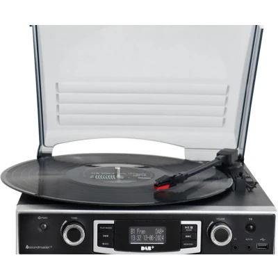 Afbeelding van Soundmaster PL590SW Retro platenspeler met DAB+ radio / USB encoding functie