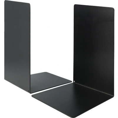 Afbeelding van Boekensteun Westcott zwart metaal 2 stuks 130x240x140mm