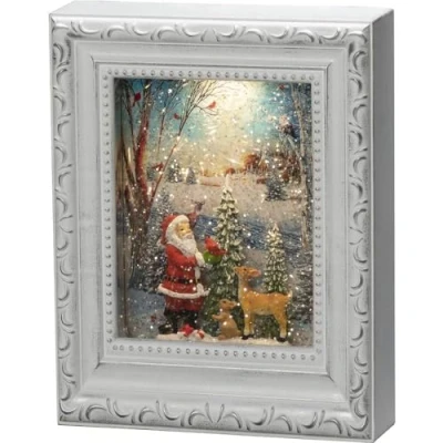 Afbeelding van Konstsmide LED Sneeuwbol Kerstman met Dieren/Water Gevuld/Kerstversiering Indoor Batterij Verlichting/Timer/Batterij Aangedreven: 3xAA 1.5V (excl.) of USB (Inc)