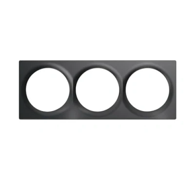 Afbeelding van FIBARO Walli Triple Cover Plate/hoogwaardige drievoudige afdekplaat voor apparaten, antraciet, FG Wx PP 0004 8