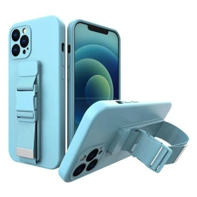 Afbeelding van Touwkoffer gelkoffer met sleutelkoord ketting handtas Xiaomi Redmi Note 10 Pro blauw