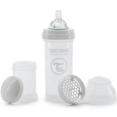 Afbeelding van Drinkflesje Antikoliek 260 ml Wit Twistshake