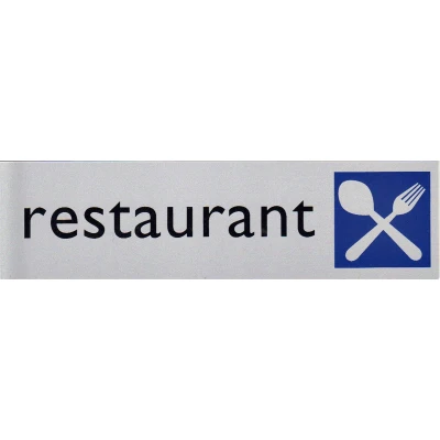 Afbeelding van Infobord pictogram restaurant 165x44mm