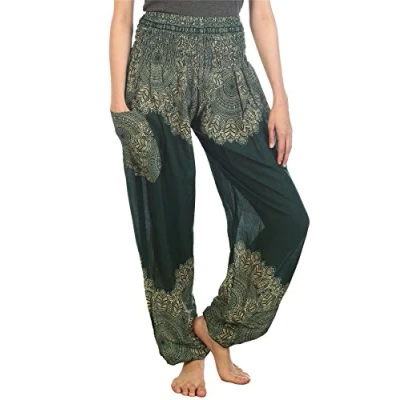 Afbeelding van Lofbaz Harembroek voor dames, yogabroek, pompbroek, hippiebroek, boho kleding, festivaloutfit, zomerbroek, lichte 4XL