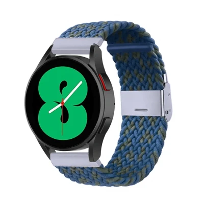 Afbeelding van Garmin Venu / Sq Sq2 2 plus Braided nylon bandje Blauw groen gemêleerd
