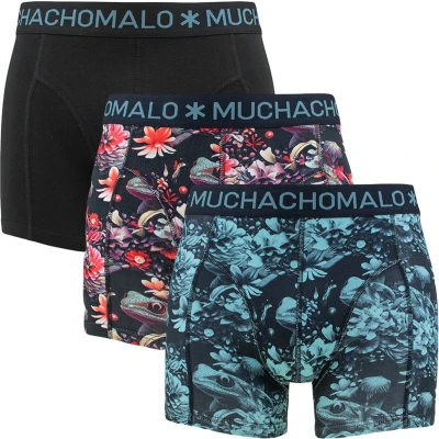 Afbeelding van Boxershort Muchachomalo Men Solid Print Black ( 3 Pack ) S