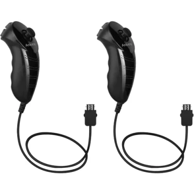 Afbeelding van Ankey 2Packs Nunchuck Controller Afstandsbediening Vervanging voor Nintendo Nunchuk Wii U Console