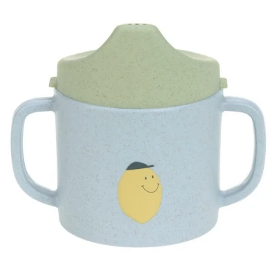 Afbeelding van LÄSSIG Kids oefenbeker met handvat en afneembaar deksel 150 ml/Sippy Cup Happy Fruits Lemon