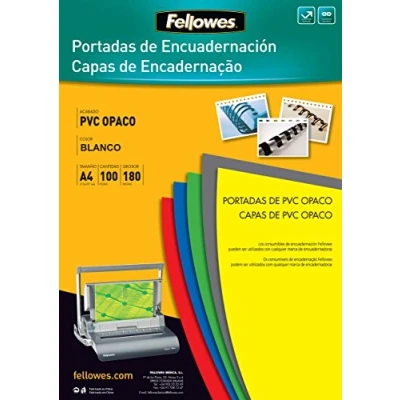 Afbeelding van Fellowes 936642 dekbladen en PVC 100 stuks, mat wit