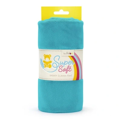 Afbeelding van kullaloo Supersoft pluche stof, Shorty in vele kleuren, poollengte 1,5 mm, EN 71 3 9 gecertificeerd (petrol)