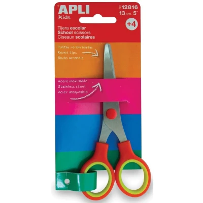 Afbeelding van Apli Kids Schoolschaar 13 Cm, Op Blister Schaar