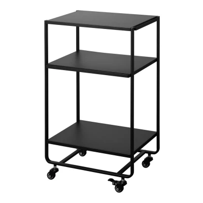 Afbeelding van Yamazaki Opbergtrolley Tower Vierkant 3 Laags Zwart 38x49x81,5cm