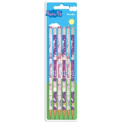 Afbeelding van Peppa Pig Potloden met Gum, 6st.