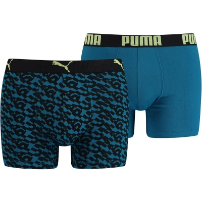 Afbeelding van Puma Logo AOP Boxer 2P Boxers 2 Pack M Blauw